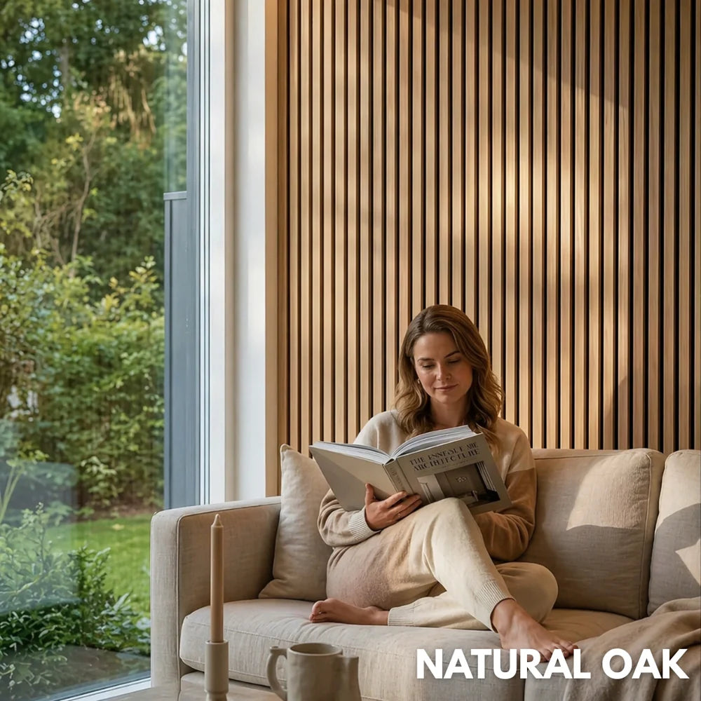 Premium Acoustic Slatted Wall Panel (Multiple Colours)
