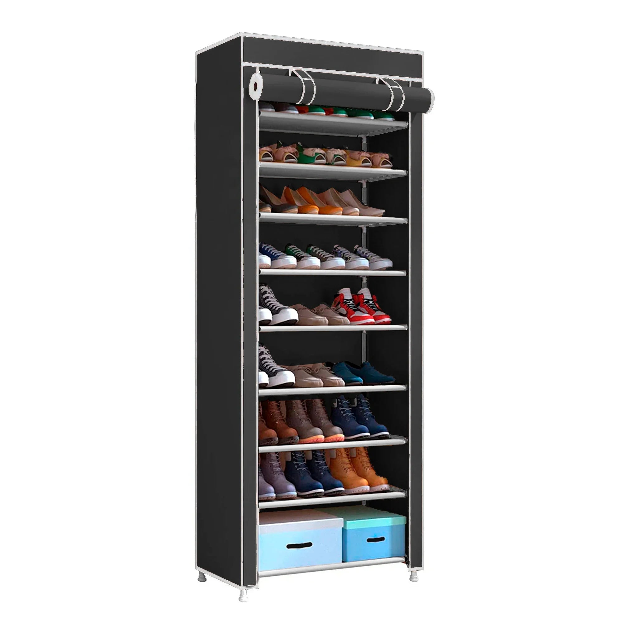 Zapatero de Tela con Puerta Nyana Home 160x30x60 Cm.