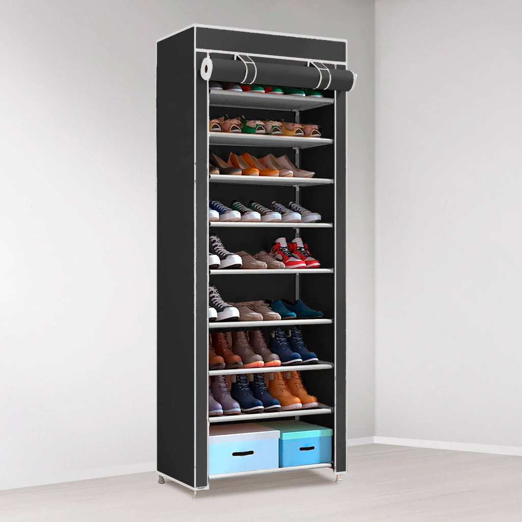 Zapatero de Tela con Puerta Nyana Home 160x30x60 Cm.